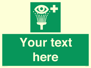 Custom Eye Wash Station Sign